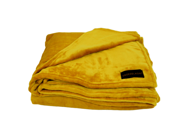 XXL Fleece deken - Oker Geel- 300 x 300 - Image 2